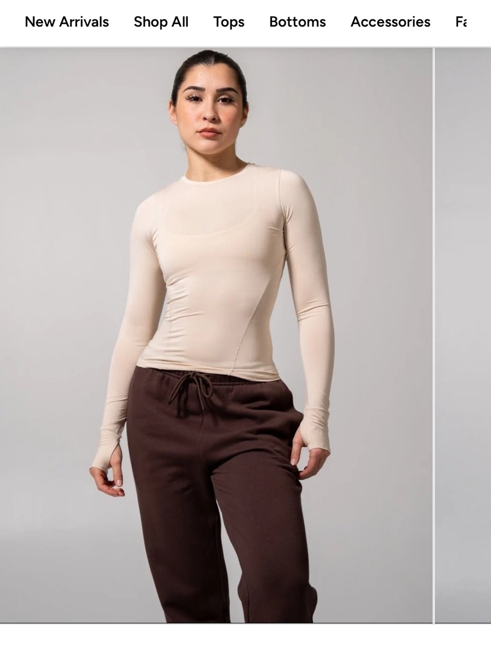 BuffBunny Long-Sleeve Slim Halo Top in Stardust